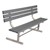 940 Series Traditional Three-Plank Portable Bench - Gray Recycled Plastic