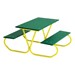 Colorful Portable Rectangle Preschool Picnic Table - Yellow Frame
