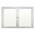 Indoor Enclosed Dry Erase Board w/ Two Doors - Shown w/ radius frame