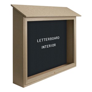 Top-Hinged Single-Door Letterboard Outdoor Message Center