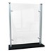 Countertop Protective Acrylic Shield, Aluminum Frame & Black Base