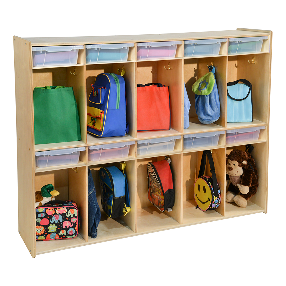 10-Section Locker w/ Translucent Trays at School Outfitters