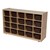 20-Tray Natural Mobile Storage Unit w/ Chocolate Trays