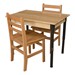 Rectangle Hardwood Adjustable-Height Table w/ Chairs