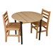Round Hardwood Adjustable-Height Table w/ Chairs