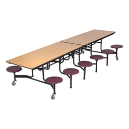 Mobile Stool Cafeteria Table