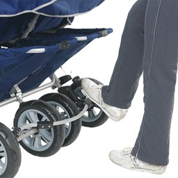 SureStop Folding Bye-Bye Stroller - Six Passenger — Locking foot pedal
