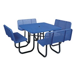 Square Picnic Table W Backrests