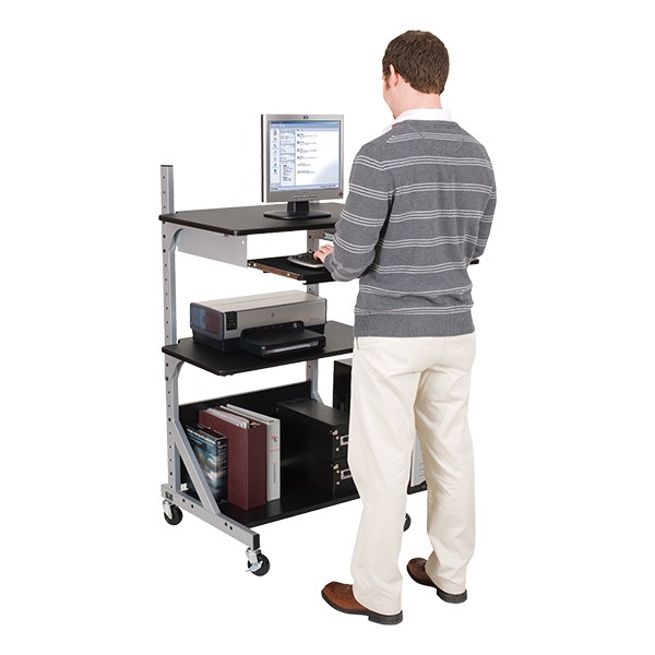 Alekto Compact Sit & Stand Workstation - Shown standing