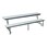 AdapTable Mobile Convertible Bench Cafeteria Table - Shown w/ Gray Nebula laminate