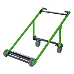 Edge-Stacking Adjustable Round Folding Table Truck (10 Table Capacity)