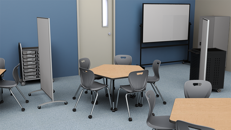 Middle/High School Interactive Lecture Classroom With Tables - Option B ...