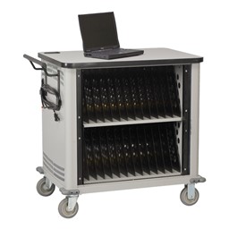 Laptop Storage Cart w/ Charging Time - 26-notebook cart shown
