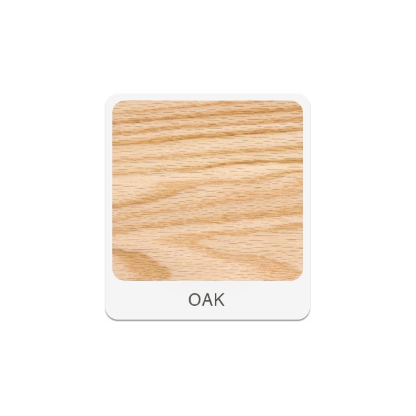 Tall Wood Storage Cabinet w/ Oak Doors (24" W) - Oak
