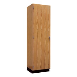 Tall Wood Storage Cabinet w/ Oak Doors (24\" W)