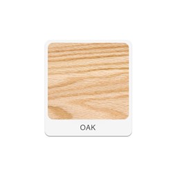Tall Wood Storage Cabinet w/ Oak Doors (36" W) - Oak