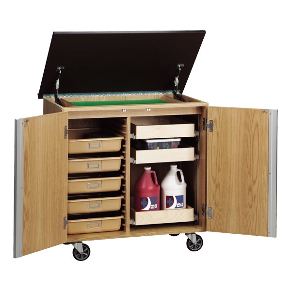 Diversified Woodcrafts Write N Roll Wood Storage Cabinet At School Outfitters