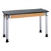 Adjustable-Height Science Table w/ Silver Powder-Coated Legs - ChemGuard Top (24\" W x 72\" L)