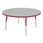 Round Adjustable-Height Activity Table - Gray top w/ red edge