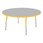 Round Adjustable-Height Activity Table - Gray top w/ yellow edge