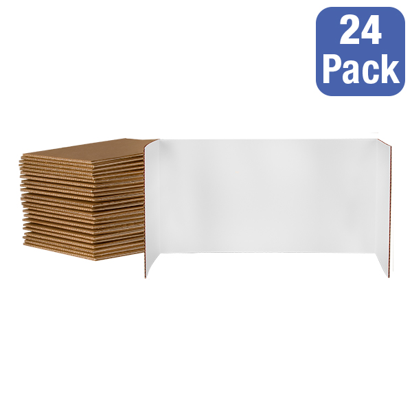 Flipside Products Inc White Cardboard Study Carrel Package Of