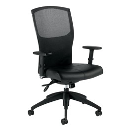 Alero Executive Chair w/o Head Rest - Black leather