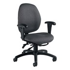 Malaga Desk Chair - Low Back - Sprinkle-Graphite