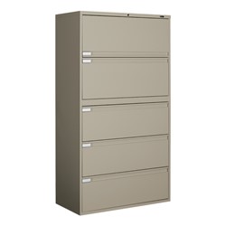 Lateral File Cabinet W Five Drawers 42 W X 18 D X 65 1 4 H