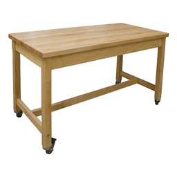 Makerspace Mobile Project Worktable - Hard Maple Top
