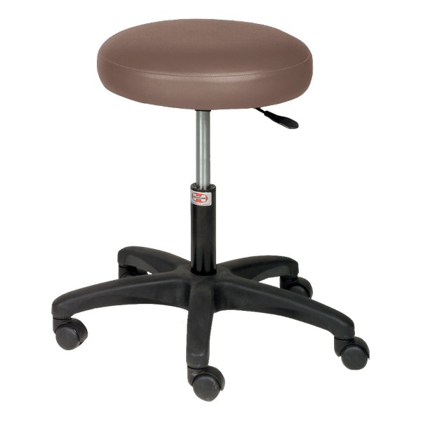 Economy Air-Lift Stool w/ Single Lever Height Adjustment - Oak Brown