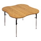 Four-Cutout Knob-Adjusted Wheelchair Accessible Table