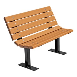 Contour Recycled Plastic Outdoor Bench - Surface Mount (4\' L)