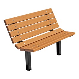 Outdoor Bench Inground Mount, Outdoor Bench With Back Panel Mount
