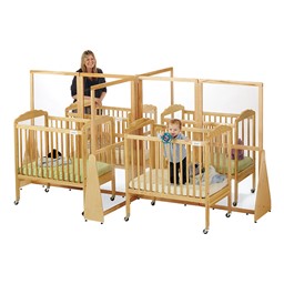 See-Thru Crib Divider - Quad - Shown w/ cribs