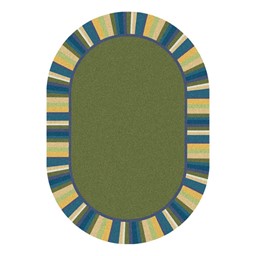 Clean Green Rug - Oval - Bold Colors