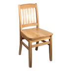 4400 Series Wooden Library Chair - Natural