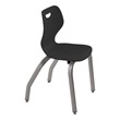 Intellect Wave Music Chair (16" Seat Height) - Shown in black