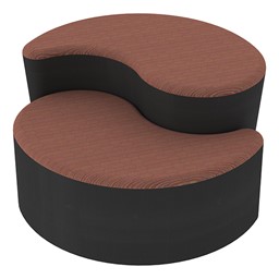 Shapes Series II Designer Soft Seating - Teardrop - Brick/Black