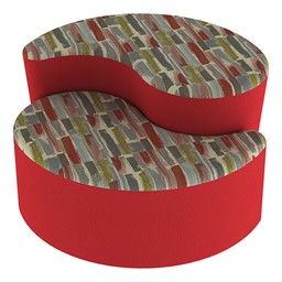 Shapes Series II Designer Soft Seating - Teardrop - Confetti/Red