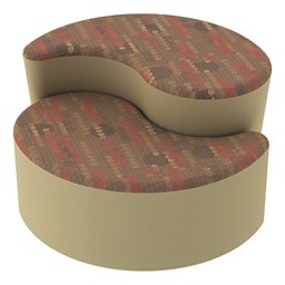 Shapes Series II Designer Soft Seating - Teardrop - Dark Latte/Sand