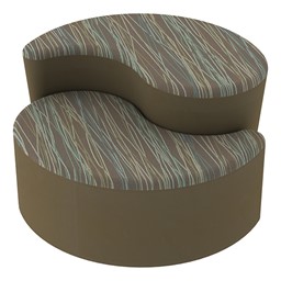 Shapes Series II Designer Soft Seating - Teardrop - Pecan/Chocolate