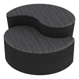 Shapes Series II Designer Soft Seating - Teardrop - Pepper/Black