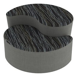 Shapes Series II Designer Soft Seating - Teardrop - Peppercorn/Gray