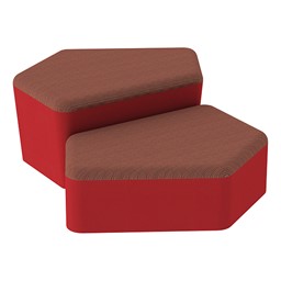 Shapes Series II Designer Soft Seating - CommunEDI - Brick/Red