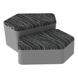 Shapes Series II Designer Soft Seating - CommunEDI - Peppercorn/Light Gray