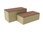 Shapes Series II Designer Soft Seating - Bench Ottoman (18" High) - Dark Latte/Sand
