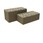 Shapes Series II Designer Soft Seating - Bench Ottoman (18" High) - Desert/Chocolate