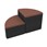 Shapes Series II Designer Soft Seating - Pie - Brick/Black