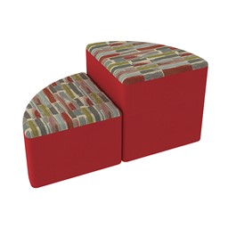 Shapes Series II Designer Soft Seating - Pie - Confetti/Red