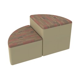 Shapes Series II Designer Soft Seating - Pie - Dark Latte/Sand
